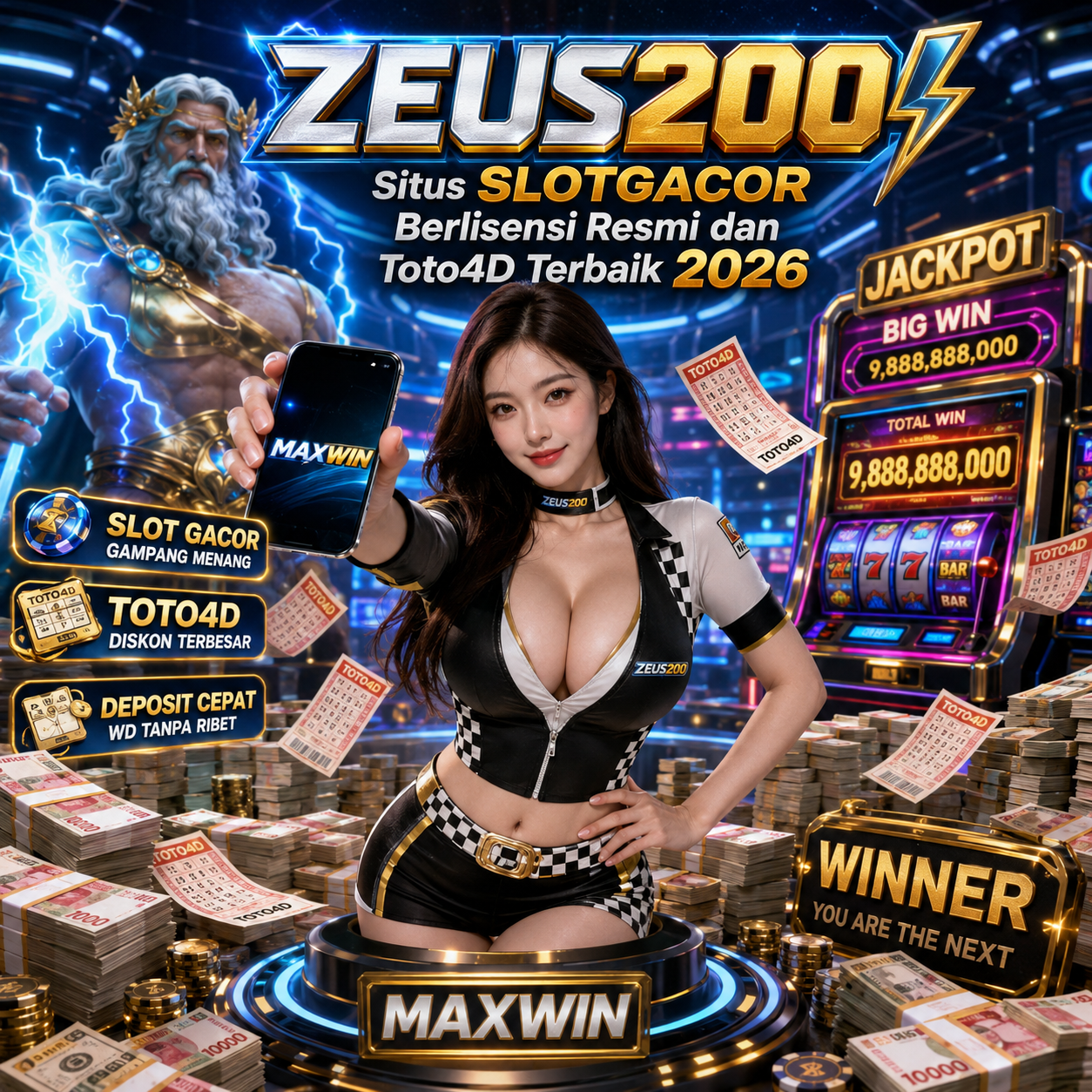 ZEUS200 Situs SLOTGACOR Berlisensi Resmi dan Toto4D Terbaik 2026